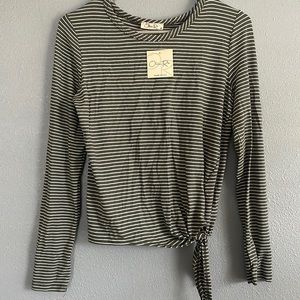 NWT Long Sleeve Front Tie Top
